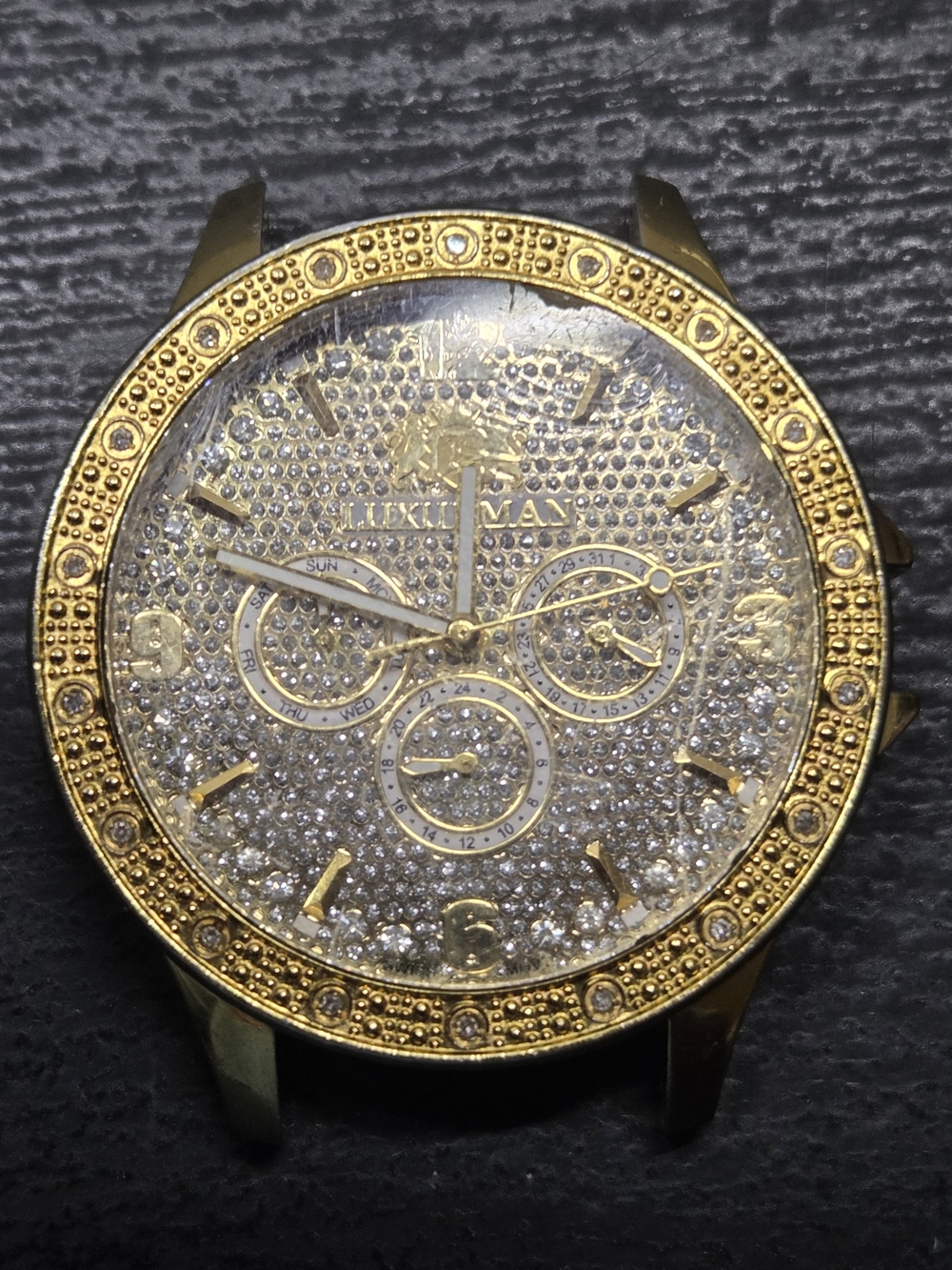 Luxurman NY Liberty Watch ( No Bands) 44mm Mans Stainless Steel W/ .02 DC
